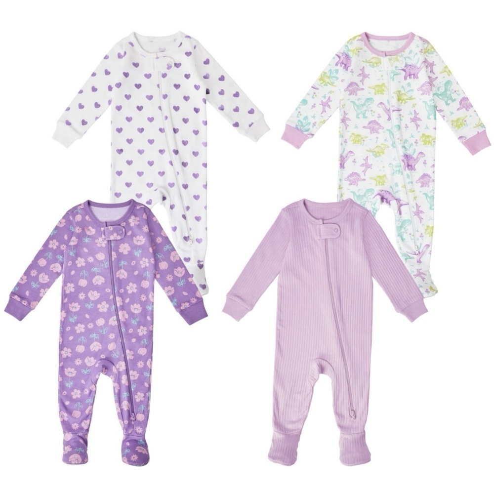 Baby Girl 4-pack Pajamas